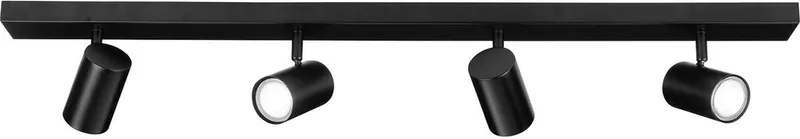 LED Plafondspot 4-lichts Rechthoek GU10 3W koud wit de Ledvion en Noir – photo produit