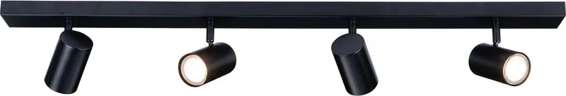 LED Plafondspot 4-lichts Rechthoek GU10 3W warm wit de Ledvion en Noir – photo produit