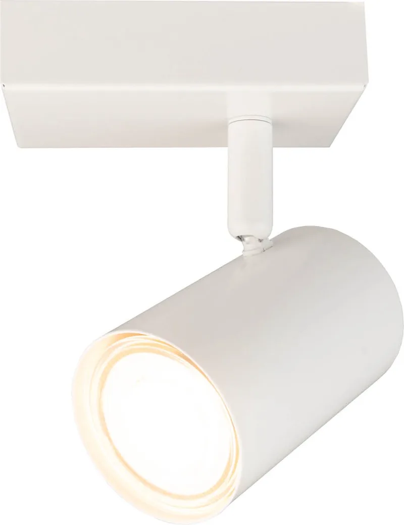 LED Plafondspot Wit 1-lichts Rechthoek GU10 3W warm wit de Ledvion en Blanc – photo produit