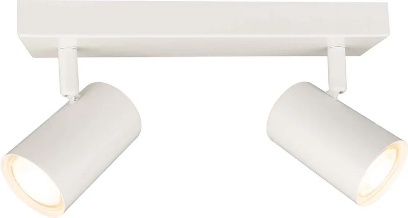 LED Plafondspot Wit 2-lichts Rechthoek GU10 3W warm wit de Ledvion en Blanc – photo produit