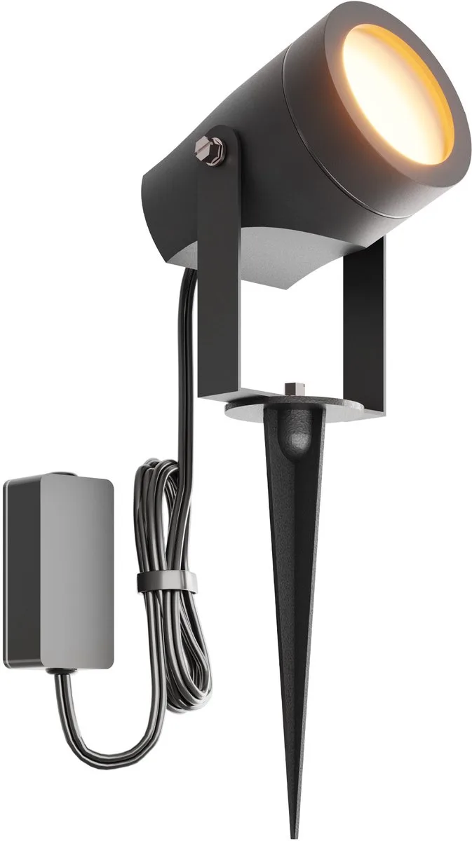 LED Prikspots, IP44, 1W, 3000K, 1M Kabel, Tuinspots Buiten de Ledvion en Noir – photo produit