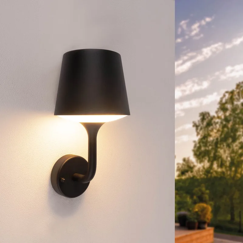 LED Wandlamp - 10W - 1050L - IP44 - Buiten lamp - Gevel Verlichting fra Ledvion i Sort – produktbillede