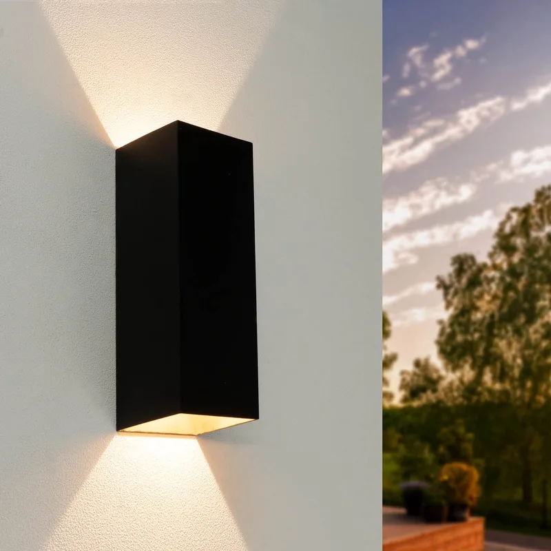 LED Wandlamp - 9W - 800L - 3000K - IP54 by Ledvion in Black – product photo