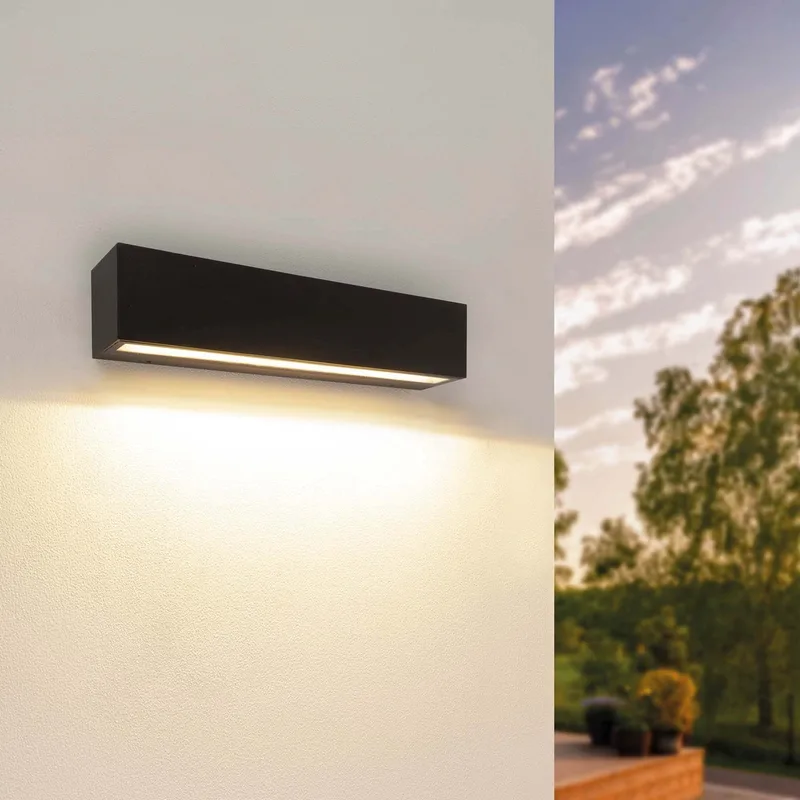 LED Wandlamp - 9W - 900L - IP44 - Buiten lamp - Gevel Verlichting fra Ledvion i Sort – produktbillede