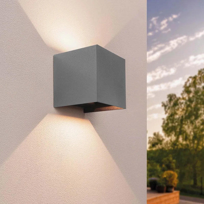 LED Wandlamp Dimbaar - 3.5W - 3000K - IP54 - Grijs de Ledvion en Anthracite – photo produit