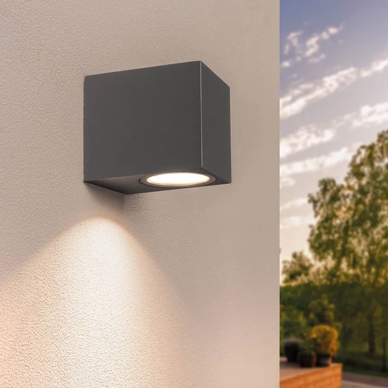 LED Wandlamp Dimbaar - 3W - 2700K - GU10 - IP54 fra Ledvion i Antracit – produktbillede