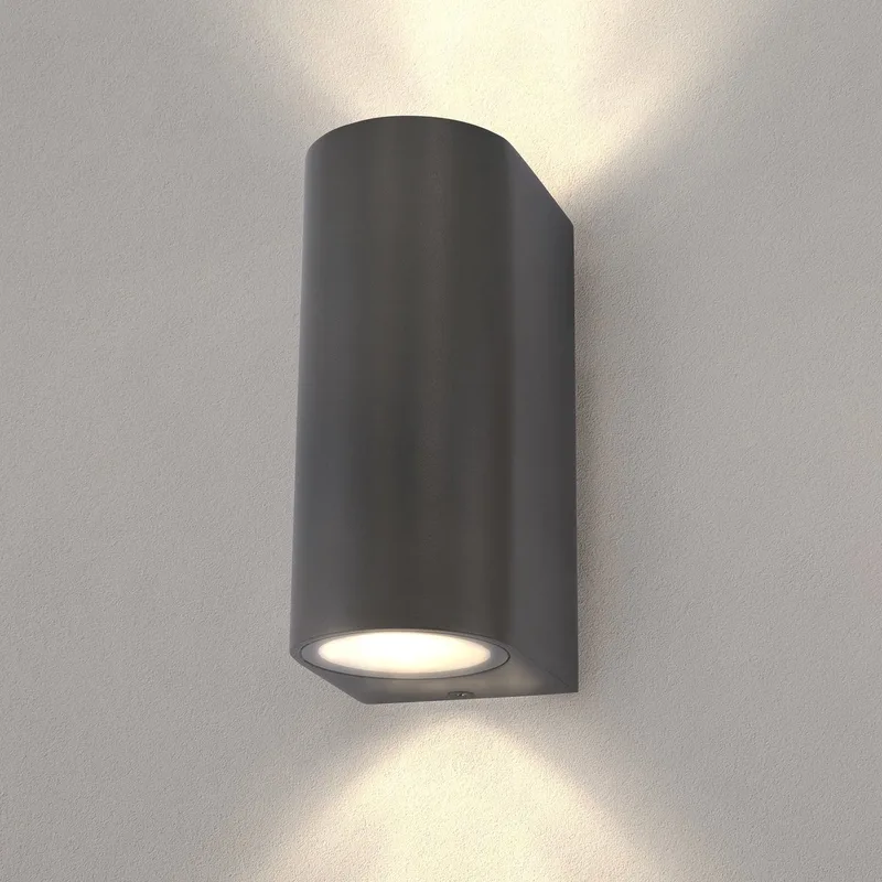 LED Wandlamp Dimbaar - 5W - 2700K - GU10 - IP54 von Ledvion in Anthrazit – Produktfoto