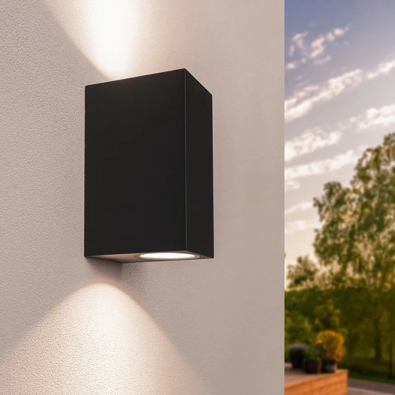 LED Wandlamp Dimbaar - GU10 - IP54 de Ledvion en Noir – photo produit