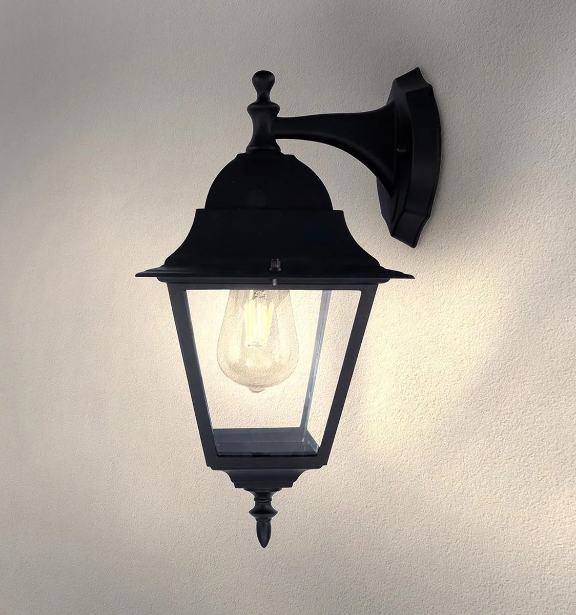 LED Wandlamp - E27 - IP44 - Vela M fra Ledvion i Sort – produktbillede