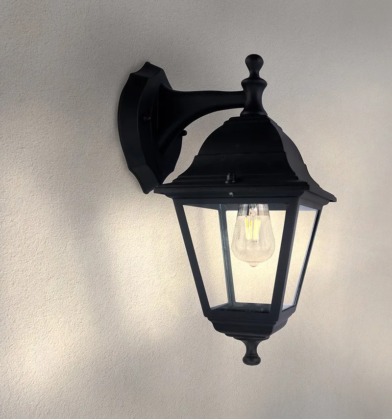 LED Wandlamp - E27 - IP44 - Vela S fra Ledvion i Sort – produktbillede