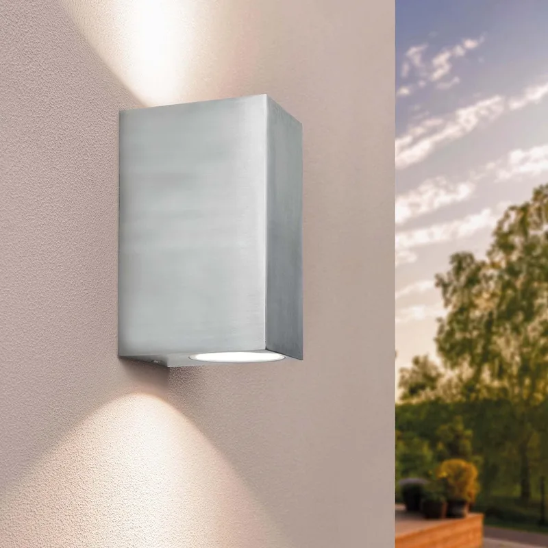 LED Wandlamp - GU10 - IP54 - Grijs von Ledvion in Rvs – Produktfoto
