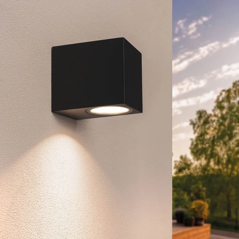 LED Wandlamp Hydra - 3W - 2700k - Dimbaar - GU10 - IP54 von Ledvion in Schwarz – Produktfoto
