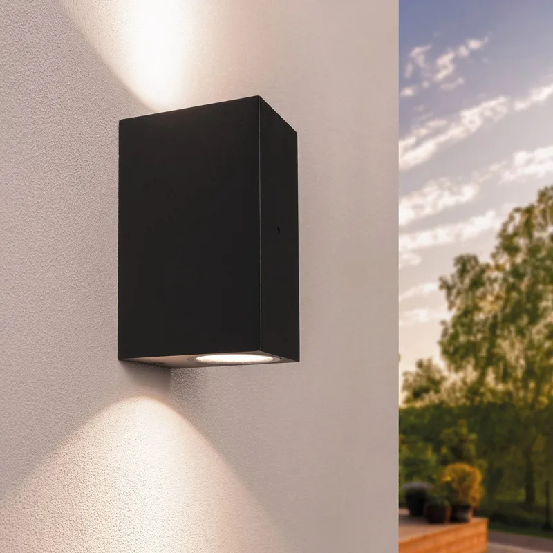 LED Wandlamp Incl. Sensor - 2700K - 3W - IP54 - Licht de Ledvion en Noir – photo produit