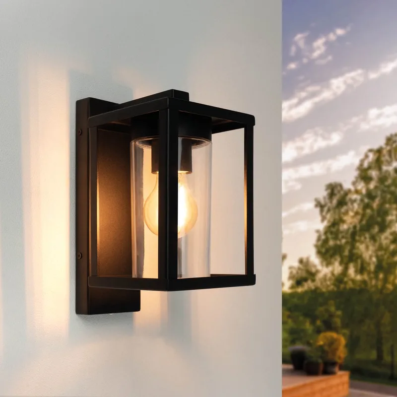 LED Wandlamp Incl. Sensor - Dimbaar E27 - IP44 by Ledvion in Black – product photo