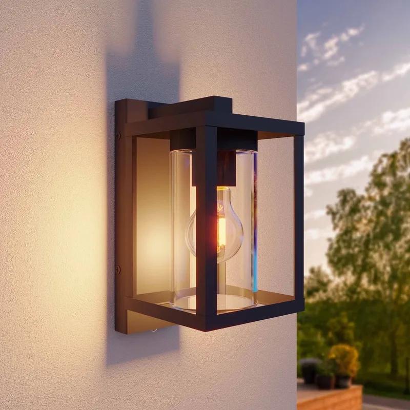 LED Wandlamp Incl. Sensor, E27 Fitting, IP44, Aluminium de Ledvion en Anthracite – photo produit