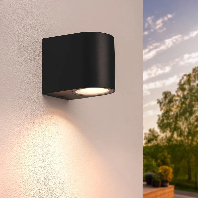 LED Wandlamp Sacramento - GU10 - IP54 de Ledvion en Noir – photo produit