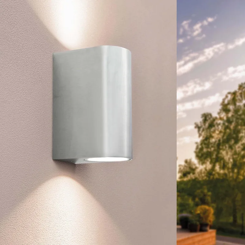 LED Wandlamp Santa Barbara - GU10 - IP54 - Grijs de Ledvion en Rvs – photo produit