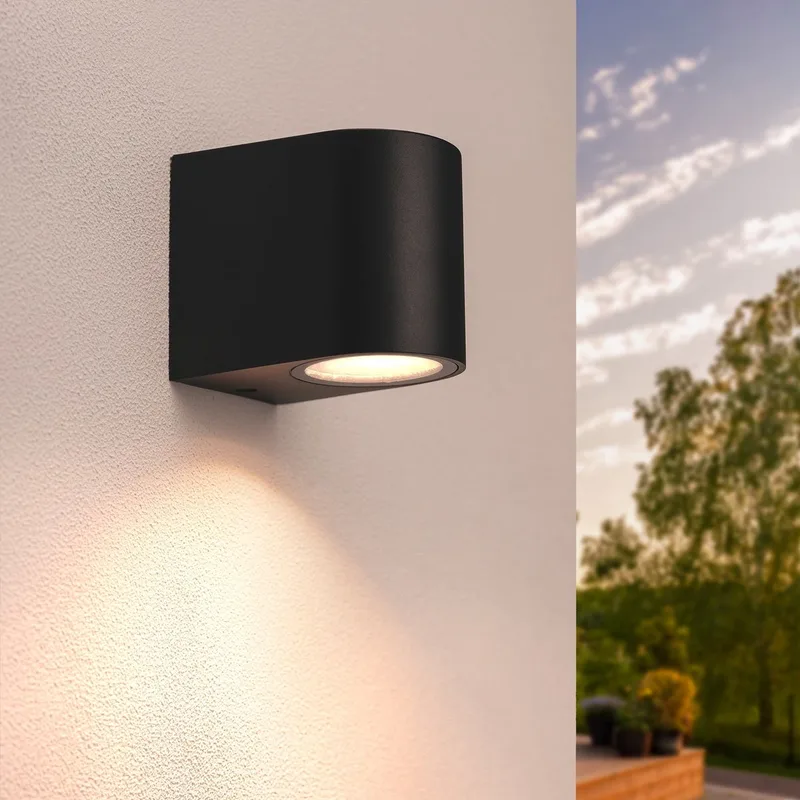 LED Wandlamp Vesta - 3W - 2700k - Dimbaar - GU10 - IP54 by Ledvion in Black – product photo