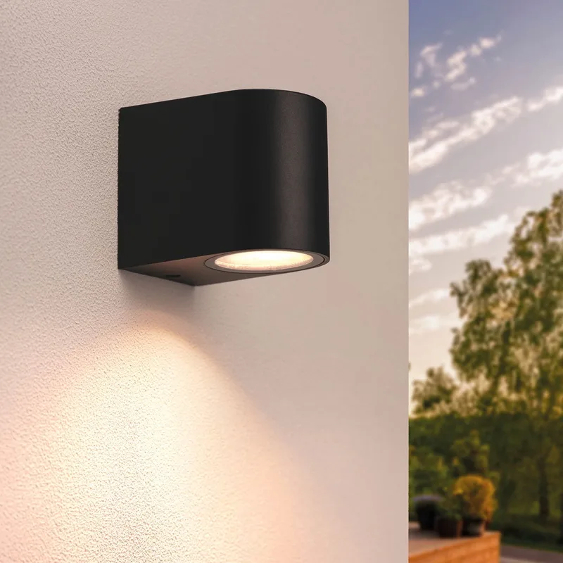 LED Wandlamp Vesta - GU10 - IP54 de Ledvion en Noir – photo produit