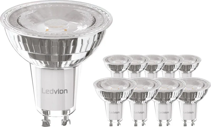 Ledvion - 10X GU10 LED Lampen - 3W - 4000K - 345L de Ledvion – photo produit