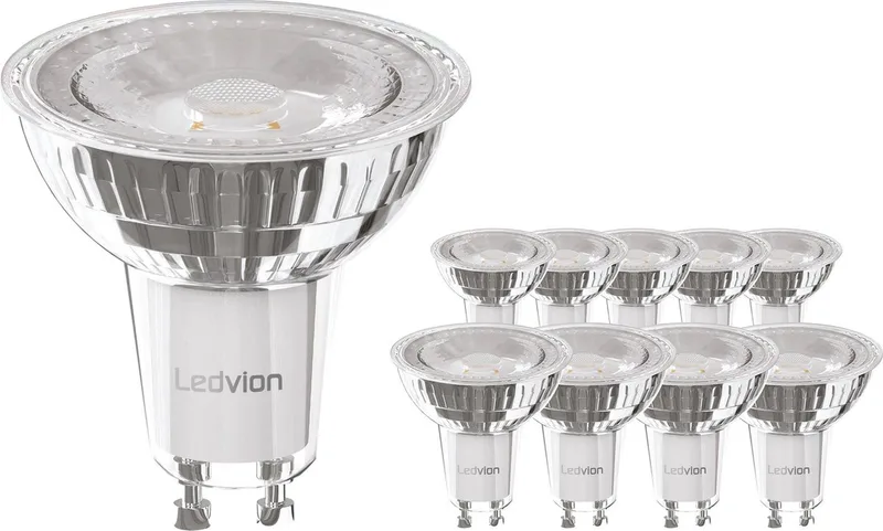 Ledvion - 10X GU10 LED Lampen - 4W - 6500K - 345L de Ledvion – photo produit