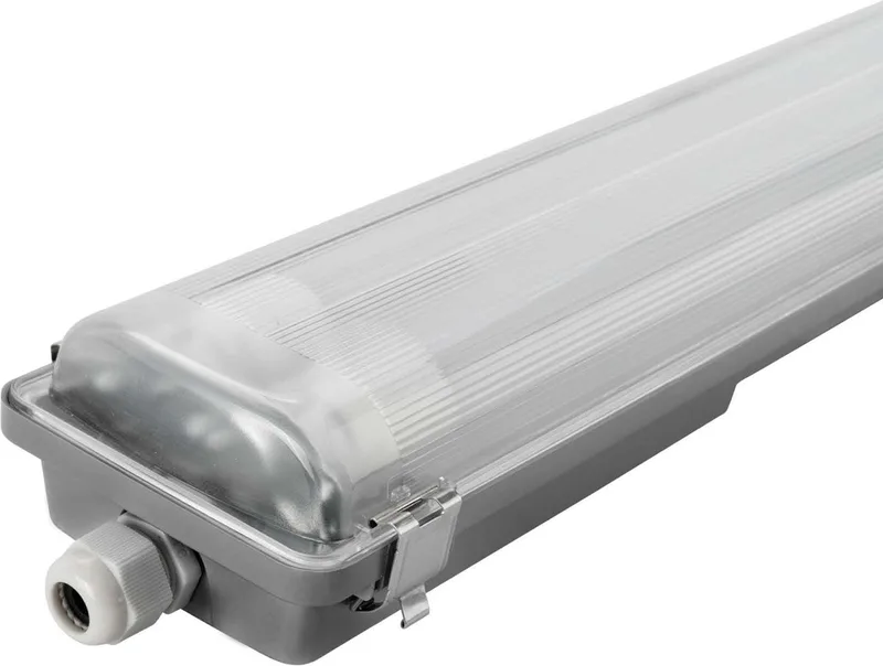 Ledvion - 2X LED Armatuur 120CM - 18W - 4000K - 3330L - IP65 - Incl. LED Buis - 185L/Pw fra Ledvion i Grå – produktbillede