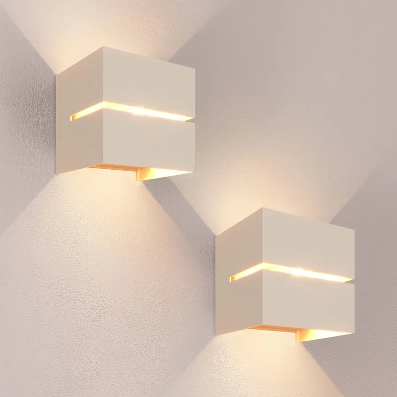Ledvion - 2x LED Wandlamp - 3W - 3000K - IP54 - Tweezijdig - Buitenlamp van Ledvion in Beige – productfoto