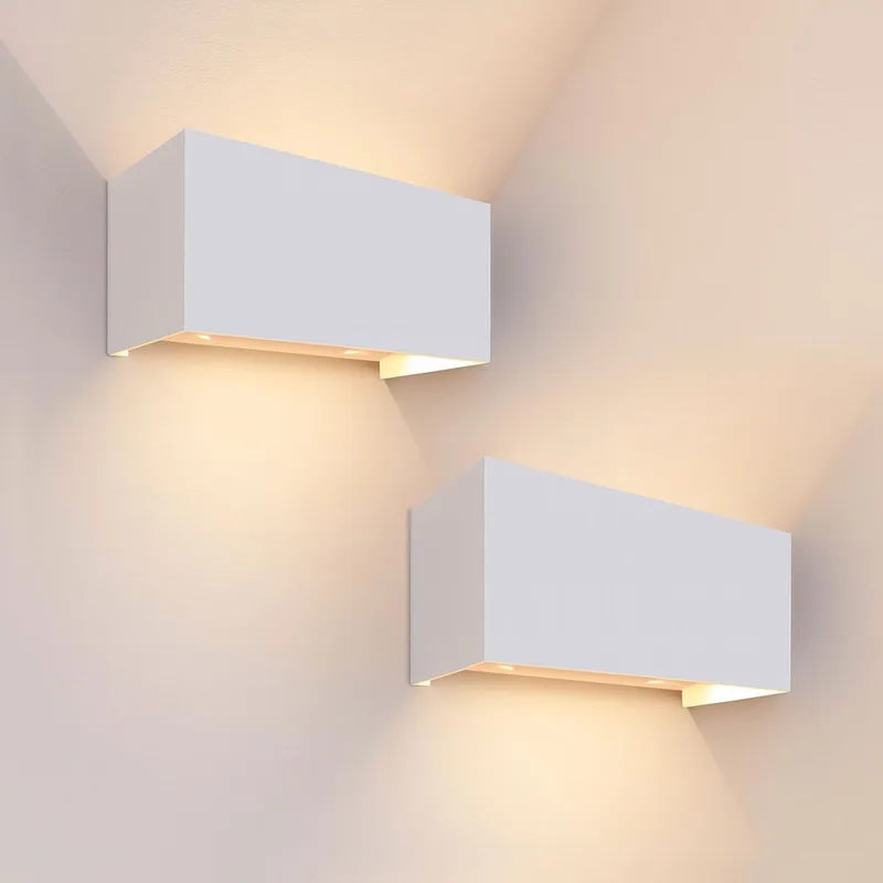 Ledvion - 2x LED Wandlamp - 9,5W - 3000K - IP54 - Tweezijdig - Buitenlamp de Ledvion en Blanc – photo produit