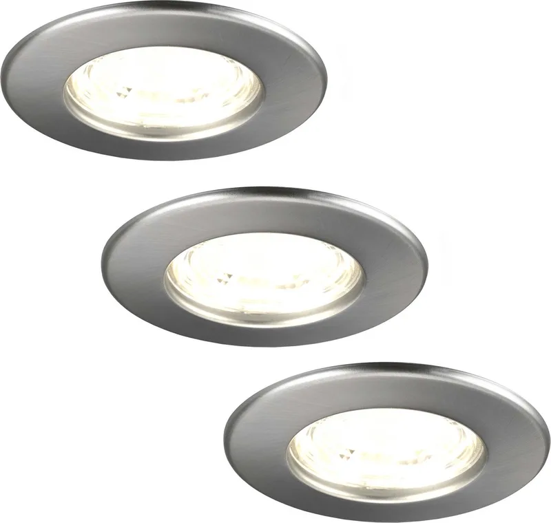 Ledvion - 3X LED Inbouwspot - Dimbaar - 5W - 2700K - Ø84mm - IP65 von Ledvion in Rvs – Produktfoto