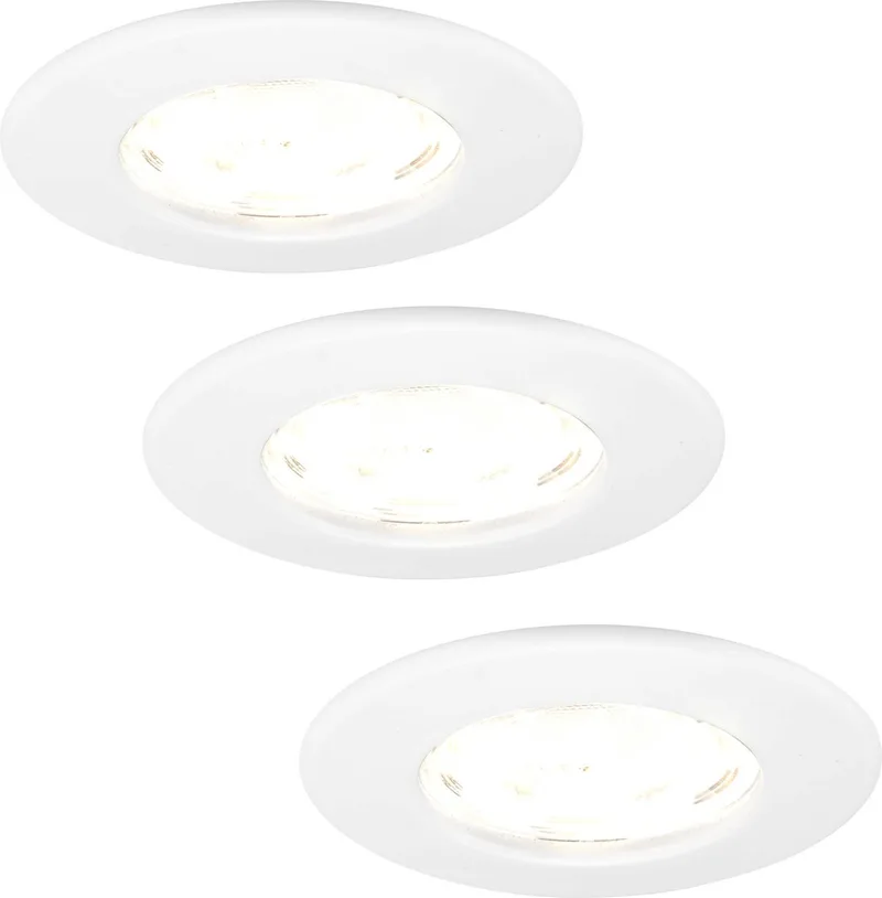 Ledvion - 3X LED Inbouwspot - Dimbaar - 5W - 2700K - Ø84mm - IP65 van Ledvion in Wit – productfoto