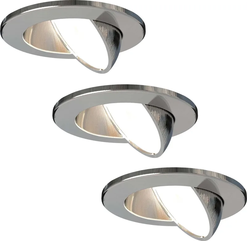 Ledvion - 3X LED Inbouwspot - Dimbaar - 5W - IP65 - CCT - COB - Ø75mm de Ledvion en Rvs – photo produit