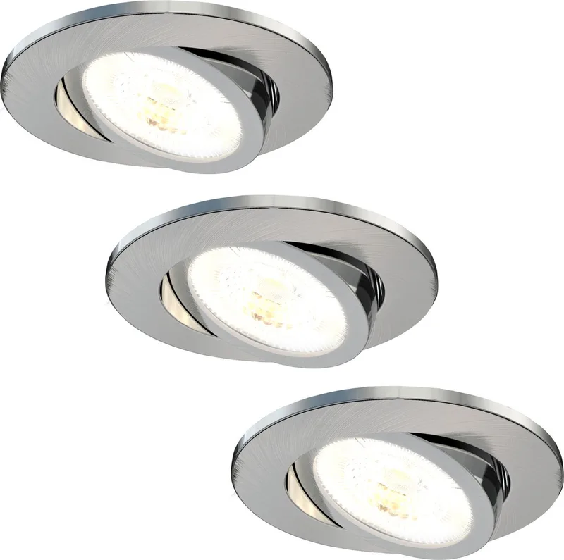 Ledvion - 3X LED Inbouwspot - Dimbaar - 7W - IP65 - CCT - COB - Ø90mm de Ledvion en Rvs – photo produit