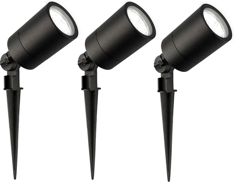 Ledvion - 3X LED Prikspots - 6500K - 5W - IP65 de Ledvion en Noir – photo produit