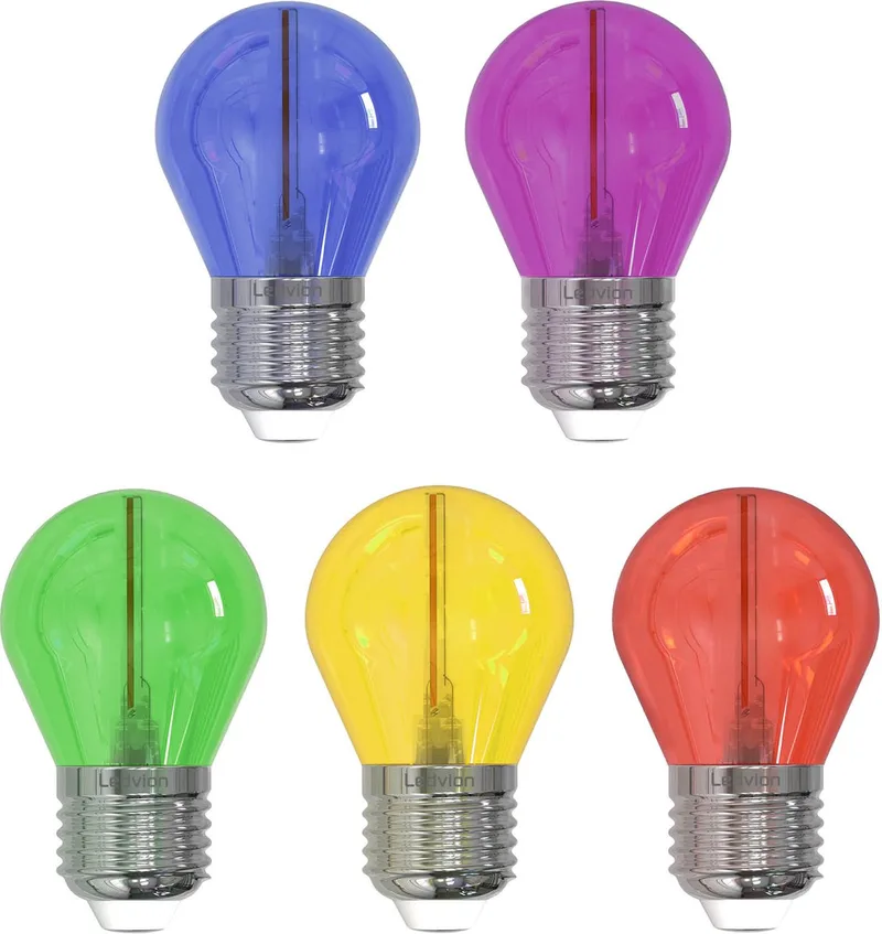 Ledvion - 6X E27 LED Lampen Kleuren - 1W - 2100K - 50L von Ledvion – Produktfoto