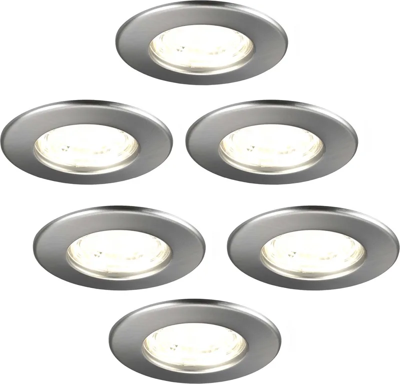 Ledvion - 6X LED Inbouwspot - Dimbaar - 5W - 2700K - Ø84mm - IP65 von Ledvion in Rvs – Produktfoto