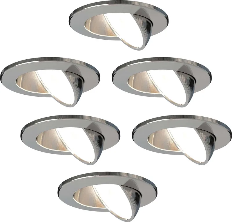 Ledvion - 6X LED Inbouwspot - Dimbaar - 5W - IP65 - CCT - COB - Ø75mm de Ledvion en Rvs – photo produit