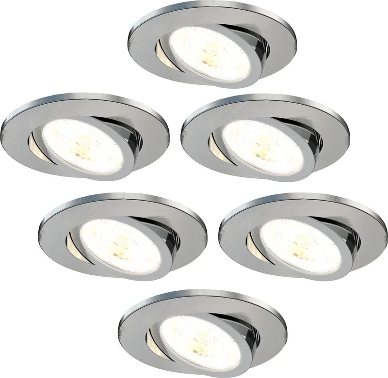 Ledvion - 6X LED Inbouwspot - Dimbaar - 7W - IP65 - CCT - COB - Ø90mm de Ledvion en Rvs – photo produit