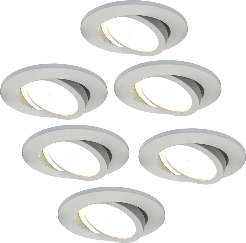 Ledvion - 6X LED Inbouwspot - Dimbaar - 7W - IP65 - CCT - COB - Ø90mm von Ledvion in Weiß – Produktfoto