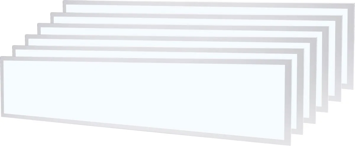 Ledvion - 6X LED Paneel - 120x30 - 36W - 6000K - UGR <22 - 100Lm/W - Inbouwarmatuur van Ledvion in Wit – productfoto