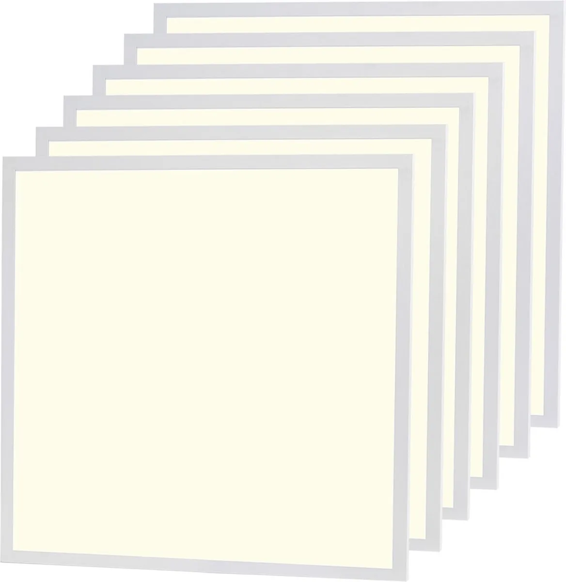 Ledvion - 6X LED Paneel - 60x60 - 36W - 3000K - UGR <22 - 100Lm/W - Inbouwarmatuur von Ledvion in Weiß – Produktfoto