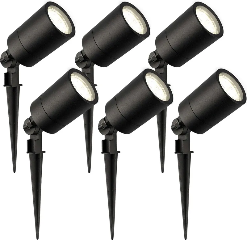 Ledvion - 6X LED Prikspots - 4000K - 5W - IP65 de Ledvion en Noir – photo produit