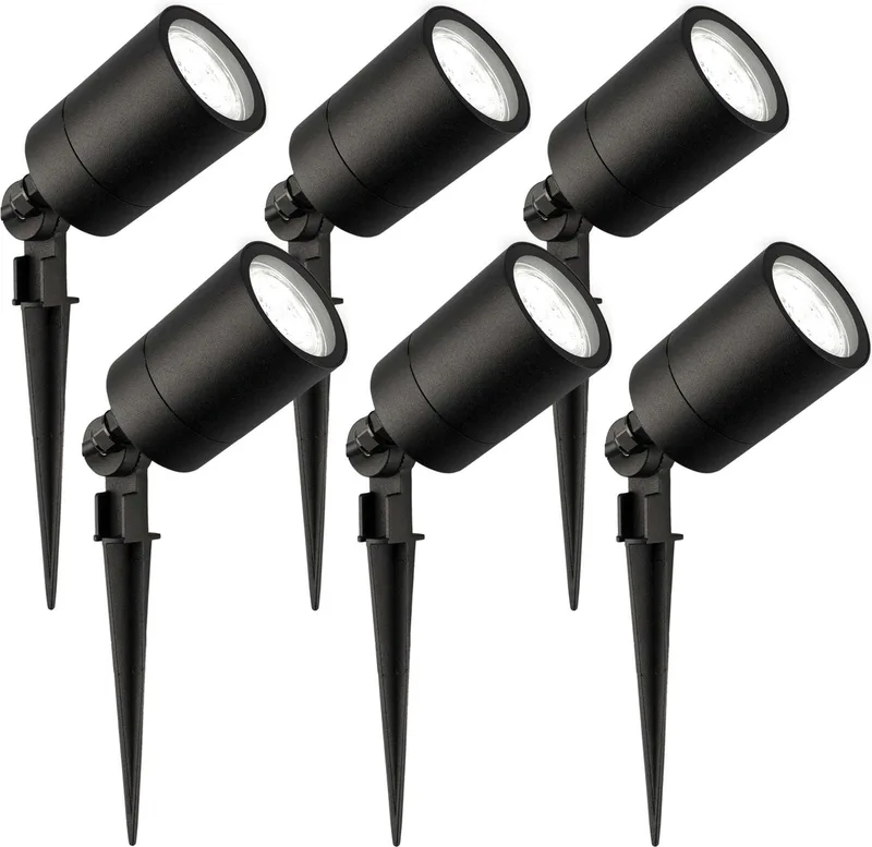 Ledvion - 6X LED Prikspots - 6500K - 3W - IP65 de Ledvion en Noir – photo produit