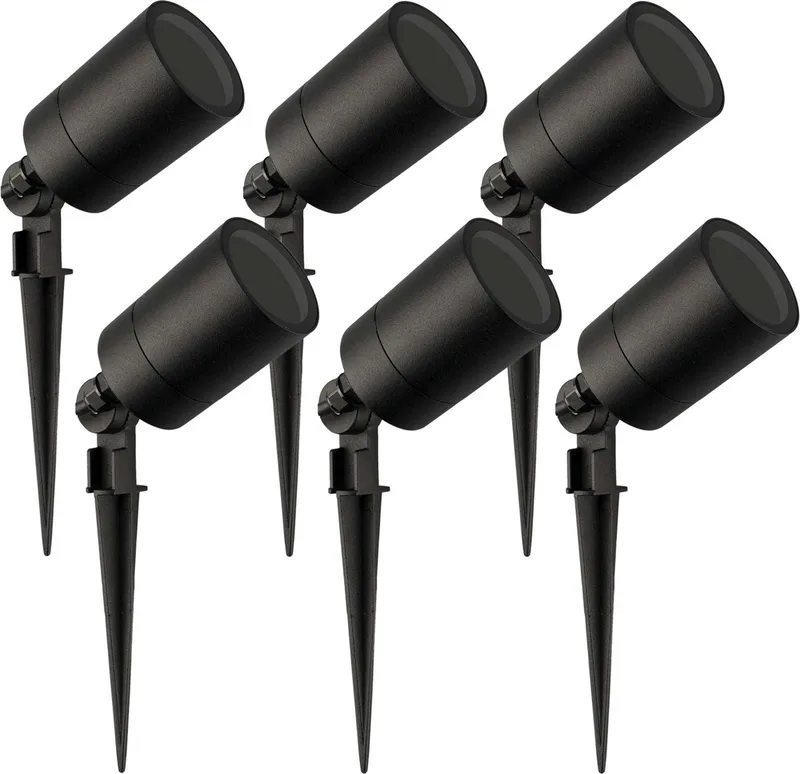 Ledvion - 6X LED Spotlight - GU10 - 5W - IP65 de Ledvion en Noir – photo produit
