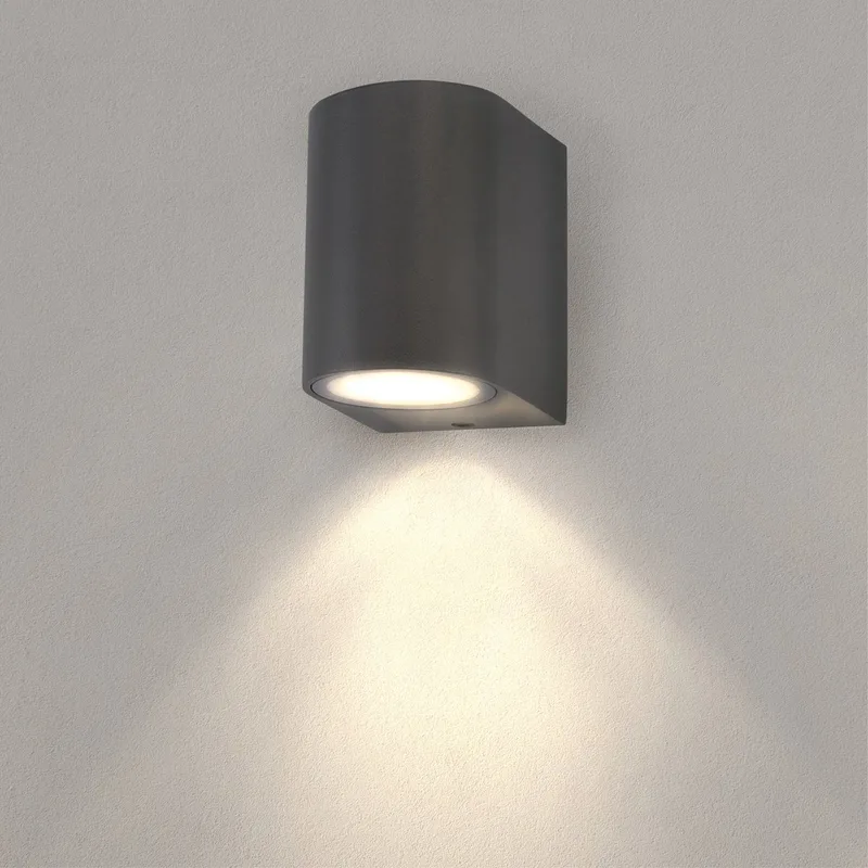 Ledvion - 8x LED Wandlamp - 4.5W - 2700K - IP54 - GU10 von Ledvion in Anthrazit – Produktfoto