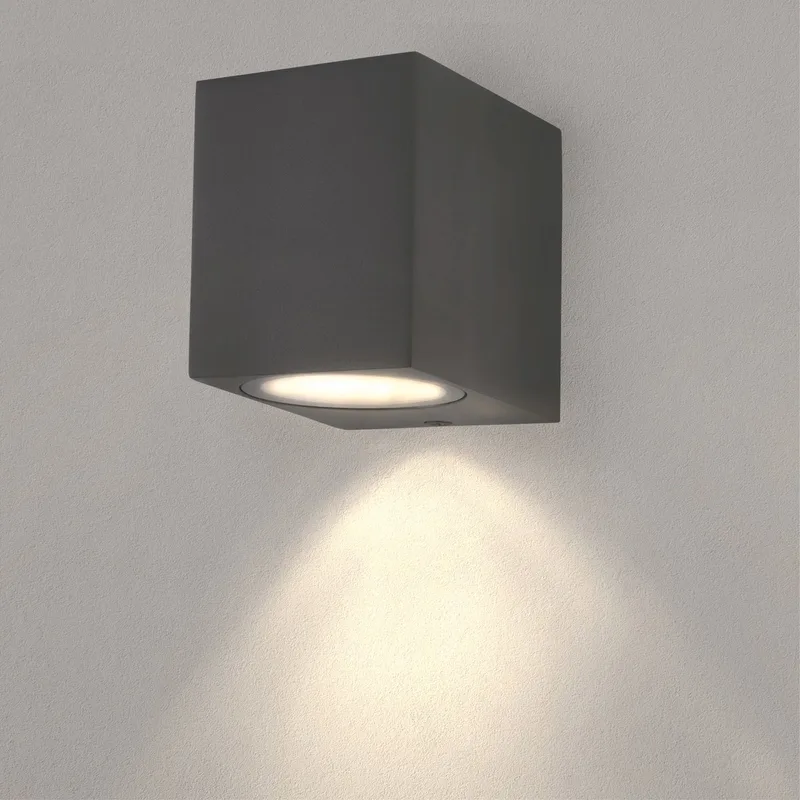 Ledvion - 8x LED Wandlamp - GU10 - IP54 fra Ledvion i Antracit – produktbillede