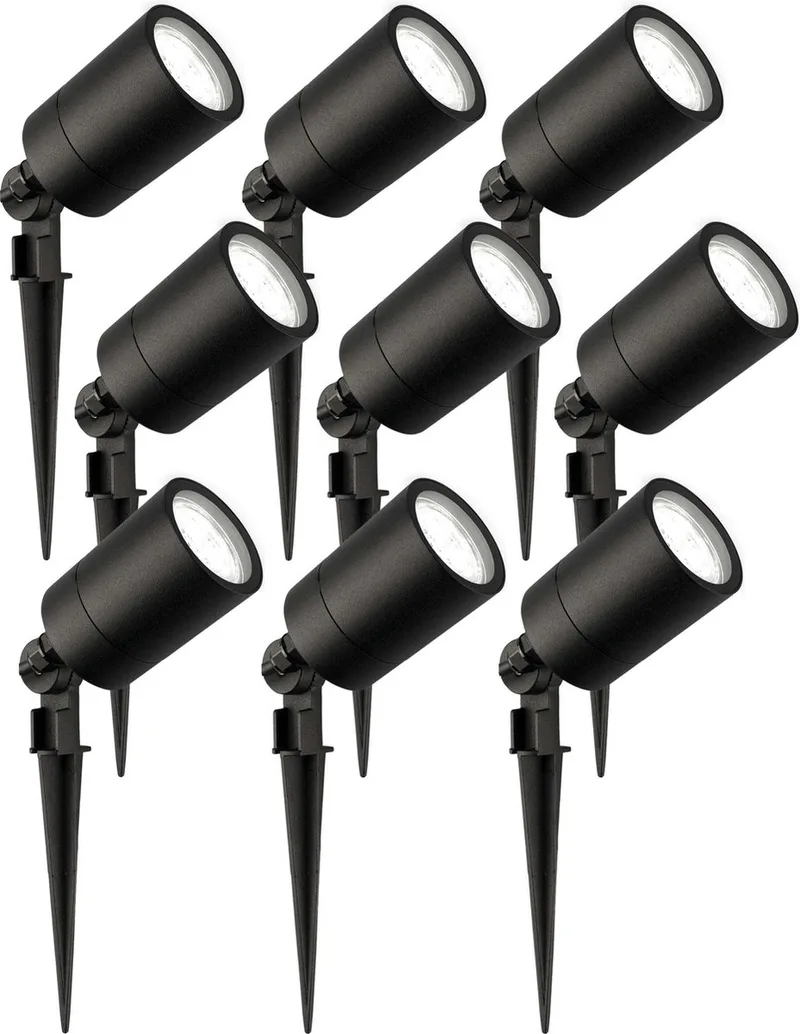 Ledvion - 9X LED Prikspots - 6500K - 5W - IP65 de Ledvion en Noir – photo produit