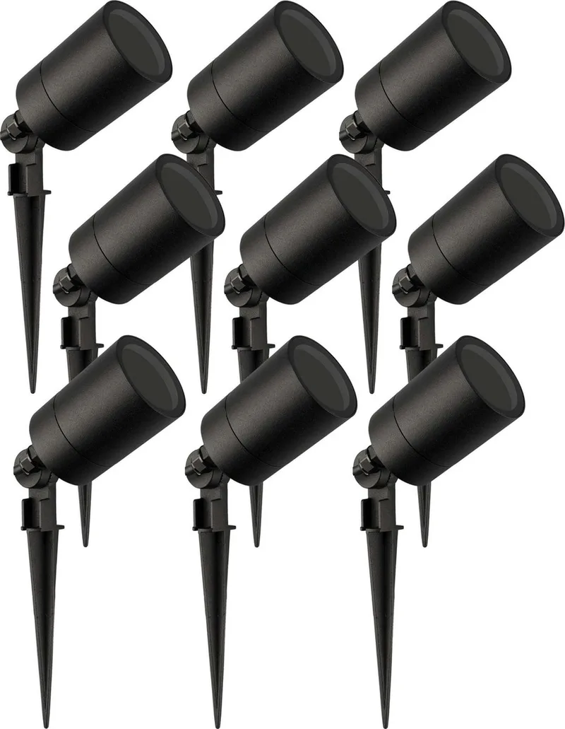 Ledvion - 9X LED Spotlight - GU10 - 5W - IP65 de Ledvion en Noir – photo produit