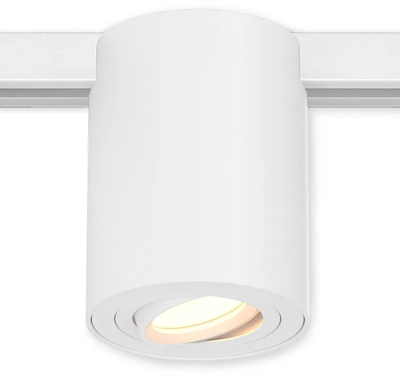 Railspot 1-Fase - Kantelbaar - Aluminium - Opbouwspot fra Ledvion i Hvid – produktbillede