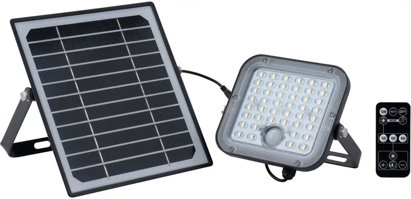 Solar LED Schijnwerper - 10W - 4000K - 1500L - IP65 de Ledvion en Noir – photo produit