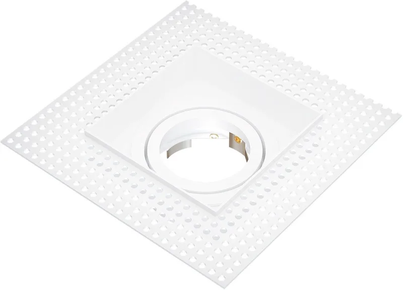 Trimless LED Inbouwspot Vierkant 130x130mm – Dimbaar – Kantelbaar – GU10 – IP20 fra Ledvion i Hvid – produktbillede